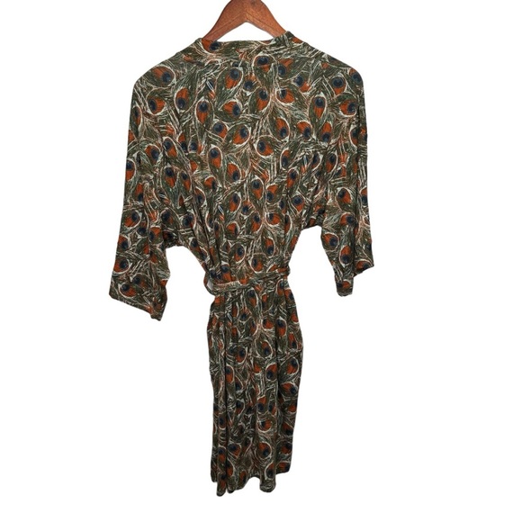 Gillian & Omalley Peacock Feather Robe Size XS/Small NWT - Picture 6 of 7